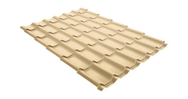 Металлочерепица классик 0,45 PE RAL 1014 слоновая кость купить в Воронеже