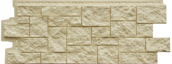 Фасадная панель Grand Line Дикий камень Стандарт бежевый купить в Воронеже