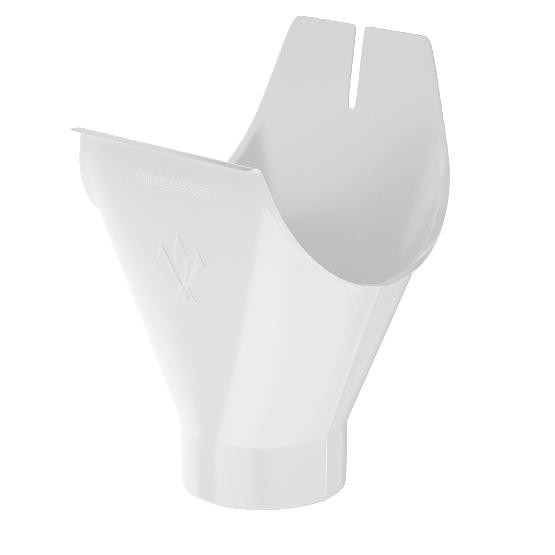 Водосток Aquasistem, система 125x90 - Воронка желоба RR 20 Мраморно-белый купить в Воронеже