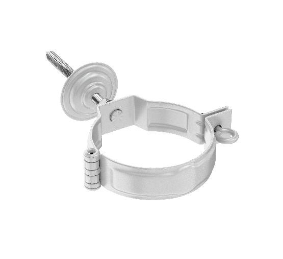 Водосток Aquasistem, система 125x90 - Комплект крепления трубы RR 20 Мраморно-белый купить в Воронеже