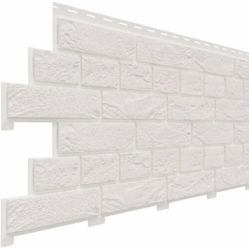 Фасадная панель Доломит Кирпич Славянка Белоснежный купить в Воронеже