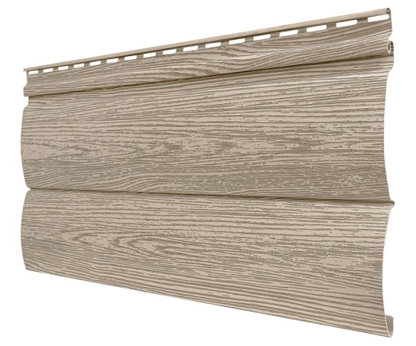 Виниловый сайдинг tecos, серия lux - оцилиндрованный брус двойной, - сибирский кедр купить в Воронеже