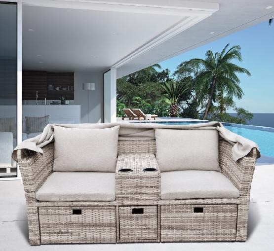 Комплект мебели AFINA плетеной из иск. ротанга AFM-330G Grey купить в Воронеже