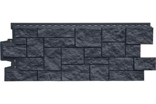 Фасадная панель Grand Line Дикий камень Стандарт графит купить в Воронеже