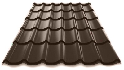 Металлочерепица Металл Профиль Norman полиэстер 0,5 сталь RR32 темно-коричневый