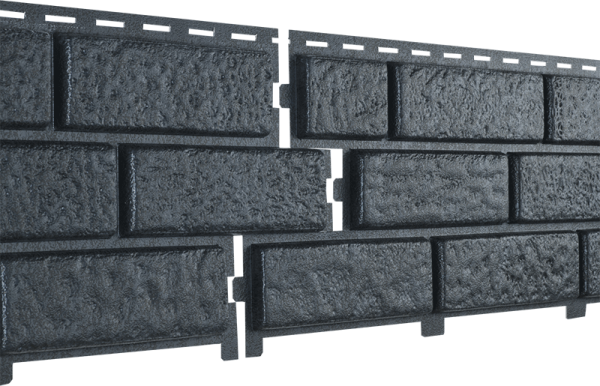 Фасадная панель Ю-Пласт Стоун Хаус Кирпич Графитовый купить в Воронеже