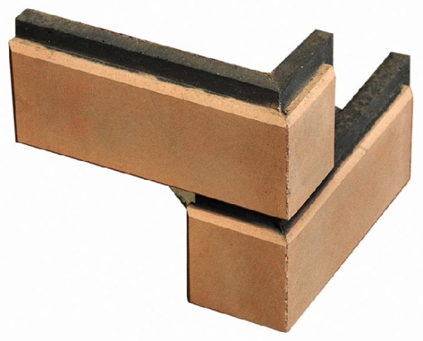 Угловой элемент Кирисс Фасад Гладкий кирпич с фаской купить в Воронеже