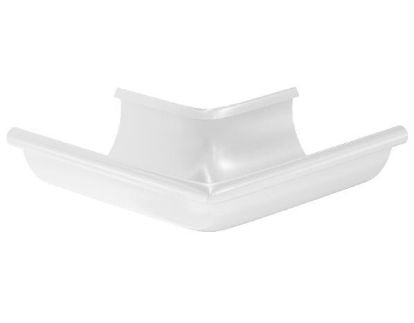 Водосток Aquasistem, система 125x90 - Угол желоба, наружный 90° RR 20 Мраморно-белый купить в Воронеже