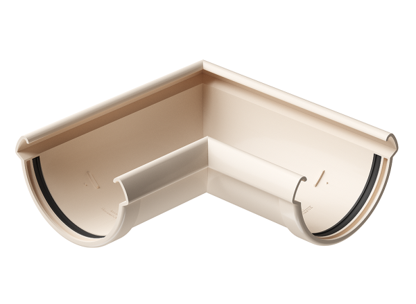 Угол желоба 90° Docke Lux ПВХ Латте купить в Воронеже