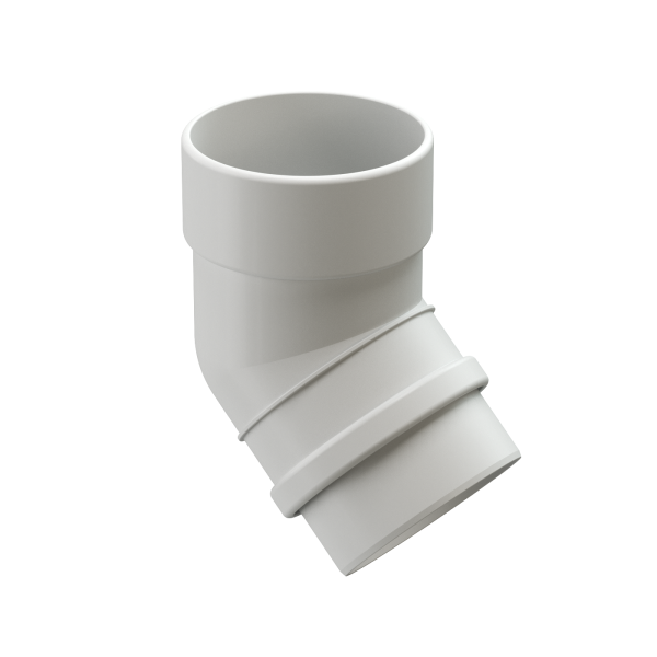 Колено 45˚ Docke Lux ПВХ Пломбир купить в Воронеже