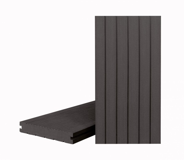 Террасная доска Классик Чёрное дерево (полнотелая с пазом) купить в Воронеже