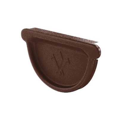 Водосток Aquasistem, Система 125x90 - Заглушка желоба универсальная RAL 8017 Коричневый matt