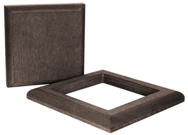 Комплект крышка и юбка ДПК для столба Polivan DENPASAR темно-коричневый купить в Воронеже