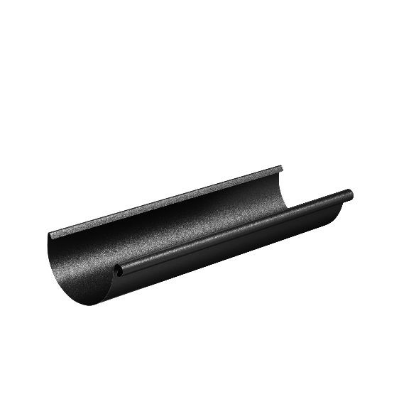 Водосток Aquasistem, система 125x90 - Водосточный желоб 3.00м RAL 9005 Чёрный купить в Воронеже