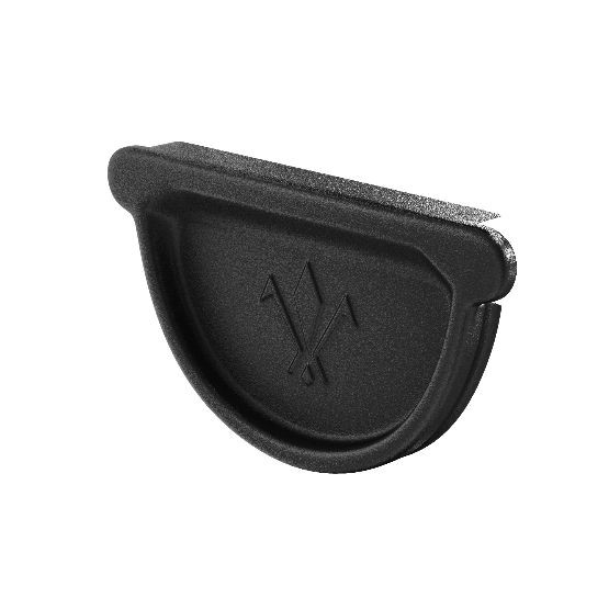 Водосток Aquasistem, система 125x90 - Заглушка универсальная с резиновым уплотнителем RAL 9005 Чёрный купить в Воронеже