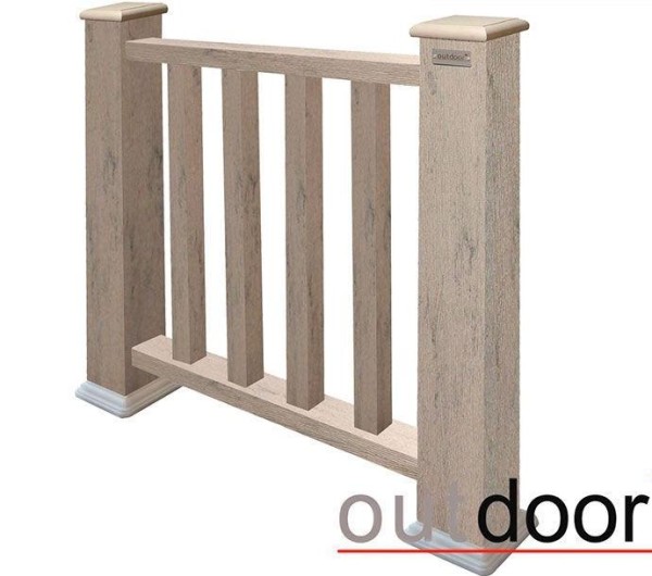 Ограждение из ДПК Outdoor Классик 3D STORM серый микс купить в Воронеже