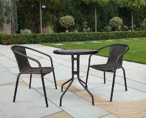 Комплект плетеной мебели AFINA из иск. ротанга Асоль-LR02 LRC-02/LRT-02-D60 Dark Brown купить в Воронеже