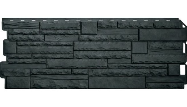 Фасадная панель Альта-Профиль Скалистый камень ЭКО Графит купить в Воронеже