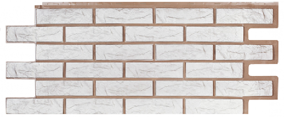 Фасадная панель Техоснастка, Лондон Брик, Белый купить в Воронеже