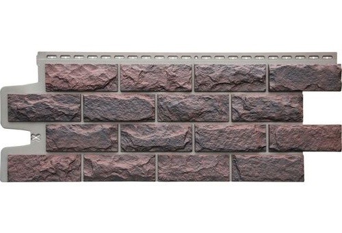 Фасадные панели Grand Line Колотый Камень Кофе, Шов тёмно-бежевый купить в Воронеже