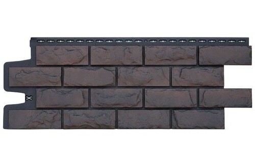 Фасадные панели Grand Line Колотый Камень Трюфель, Шов черный купить в Воронеже