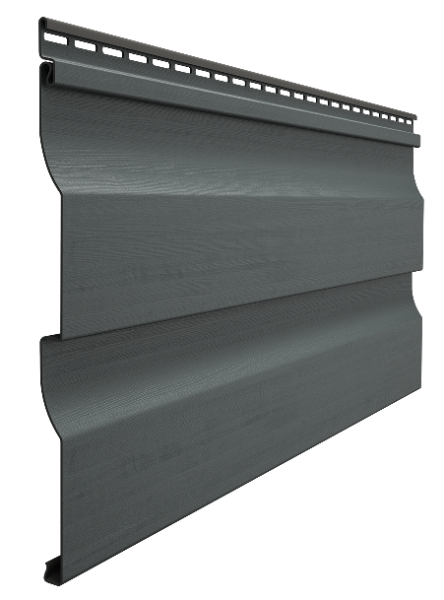 Виниловый сайдинг docke (дёке) - профиль D4,5D, графит купить в Воронеже