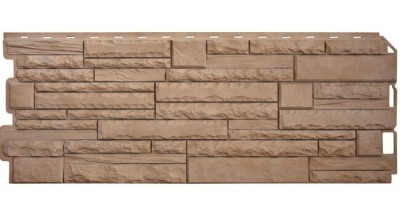 Фасадная панель Альта-Профиль Скалистый камень ЭКО Бежевый