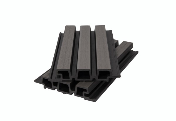 Фасадная панель брусковая двухцветная co-extrusion, grey dark купить в Воронеже