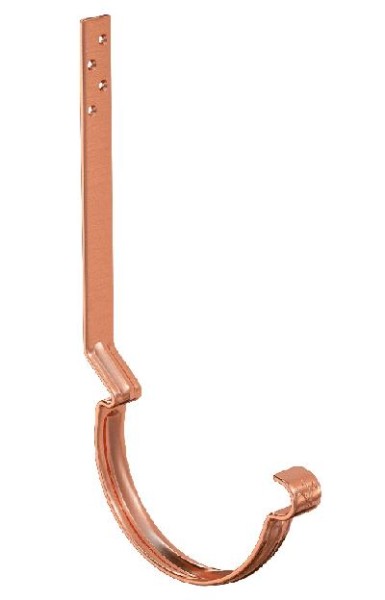 Водосток Aquasistem, система 125x90 - Крюк крепления желоба удлиненный (усиленный) Медь купить в Воронеже