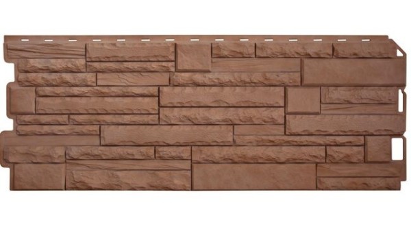 Фасадная панель Альта-Профиль Скалистый камень ЭКО Терракотовый купить в Воронеже