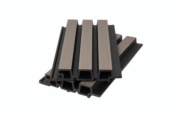 Фасадная панель брусковая двухцветная co-extrusion, snow mix купить в Воронеже