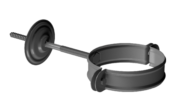 Хомут трубы D90 Döcke STAL PREMIUM Графит, (RAL 7024) купить в Воронеже