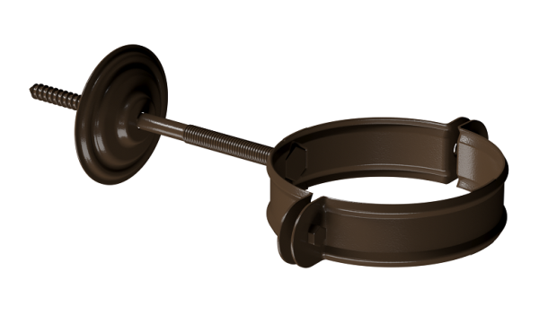 Хомут трубы D90 Döcke STAL PREMIUM Каштан, (RAL 8017) купить в Воронеже