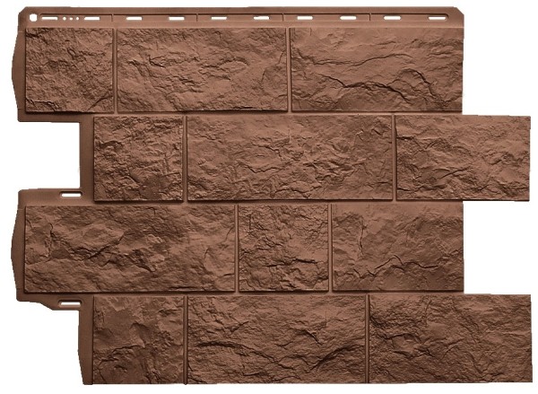 Фасадная панель Альта-Профиль Туф ЭКО Терракотовый купить в Воронеже