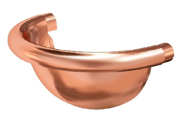 Водосток Aquasistem, система 150/100 - Заглушка желоба полукруглая медная купить в Воронеже