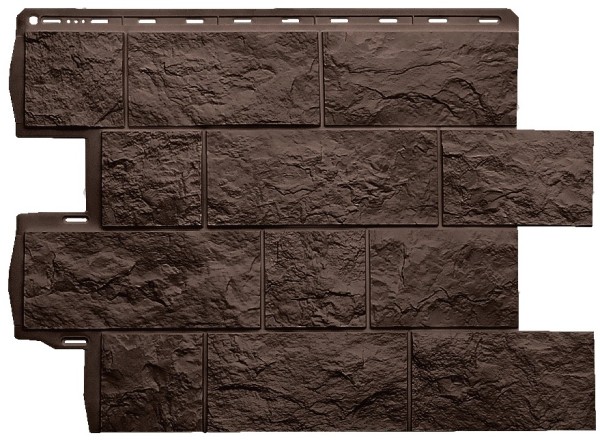 Фасадная панель Альта-Профиль Туф ЭКО Коричневый купить в Воронеже