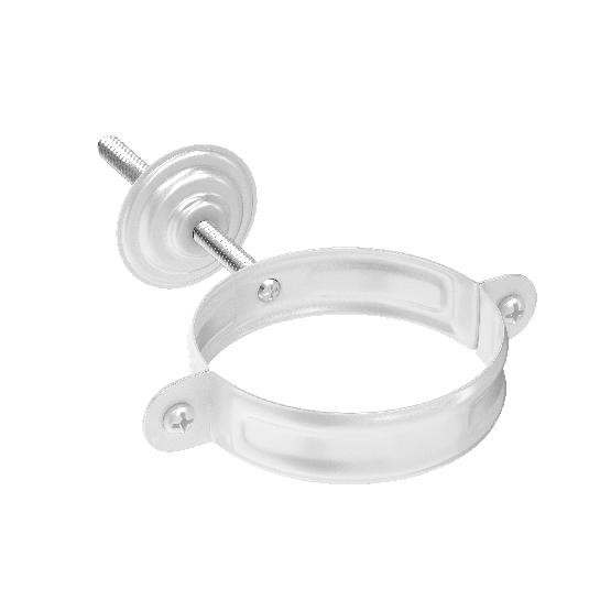 Водосток Aquasistem, система 125x90 - Комплект крепления трубы RR 20 Белый купить в Воронеже