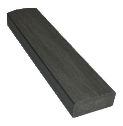 Лавочный брус Ecodecking Некст полнотелый брашированный 70х35 графит (под заказ) купить в Воронеже