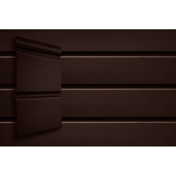 Виниловый сайдинг Grand Line Double-Брус Тёмный Дуб купить в Воронеже