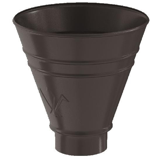 Водосток Aquasistem, система 125x90 - Воронка водосборная круглая RR 32 Тёмно-Коричневый купить в Воронеже