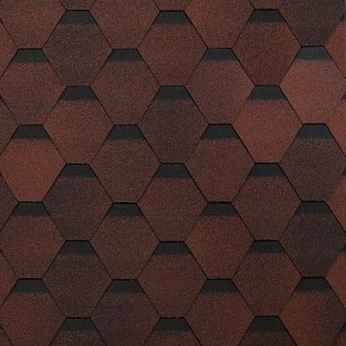Гибкая черепица Shinglas, коллекция Оптима – Красный купить в Воронеже