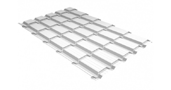 Металлочерепица GL квадро профи 0,45 PE RAL 9003 сигнальный белый купить в Воронеже