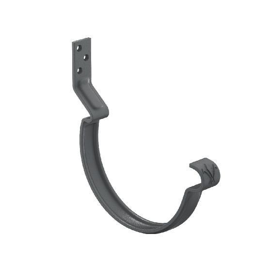 Водосток Aquasistem, система 150/100 - Крюк крепления желоба короткий RAL 7024 Тёмно-серый купить в Воронеже