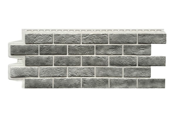 Фасадная панель Grand Line Состаренный кирпич Элит гранит, ШОВ белый купить в Воронеже