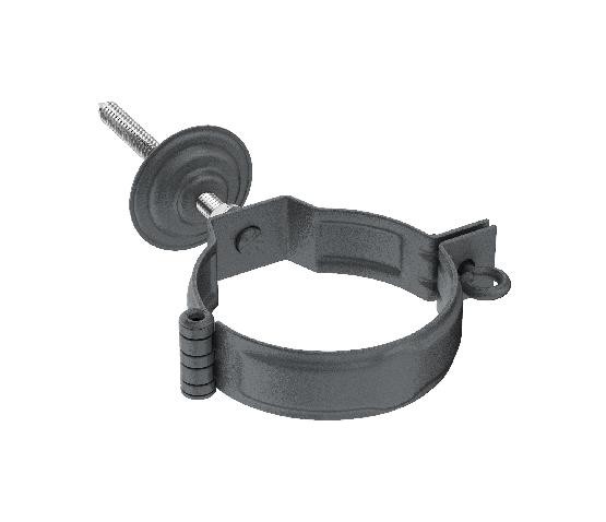 Водосток Aquasistem, Система 150/100 - Декоративный хомут c метизом в сборе RR 23 Маренго matt купить в Воронеже