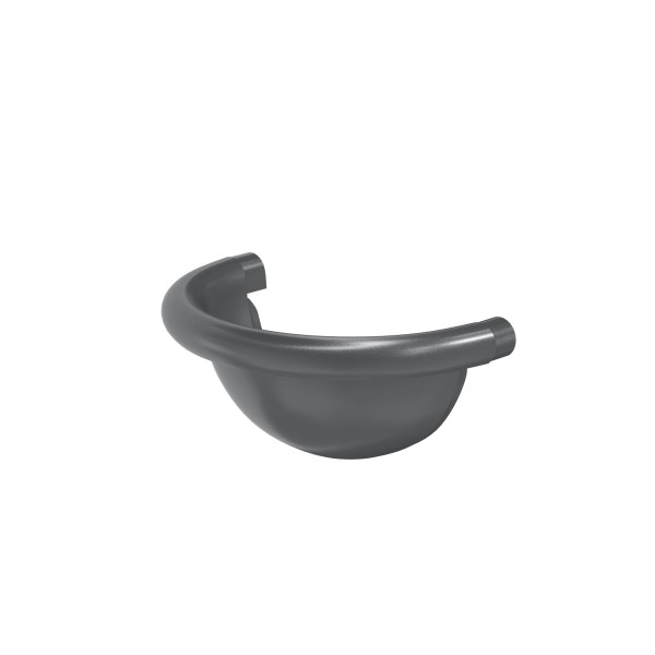 Водосток Aquasistem, система 125x90 - Заглушка желоба полукруглая RR 23 Маренго купить в Воронеже