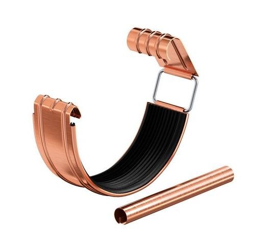 Водосток Aquasistem, система 125x90 - Соединитель желоба с уплотнителем медный купить в Воронеже