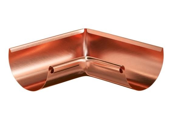 Водосток Aquasistem, система 150/100 - Угол желоба внутренний медный 90° купить в Воронеже