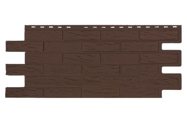 Фасадная панель T-Siding Кирпич Саман Эко Браун купить в Воронеже
