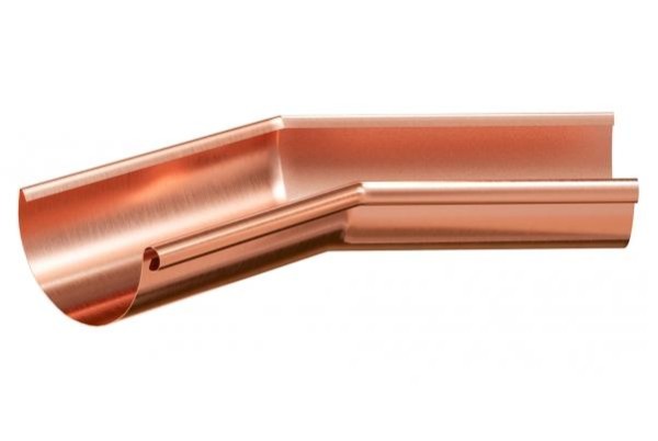 Водосток Aquasistem, система 150/100 - Угол желоба внутренний медный 135° купить в Воронеже